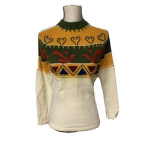 Geometric Multicolor Festive Holiday Sweater for Women